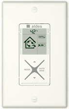 Aldes HRV Air Exchanger Digital Multifunction Wall Control 611242-FC enables full functionality of your new Aldes HRV in Canada