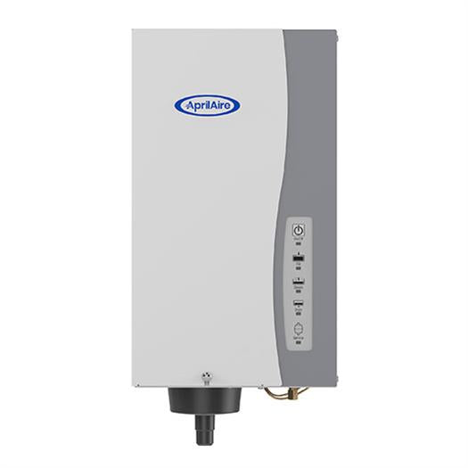 A front view of the AprilAire Model 800 steam humidifier for centrally ducted homes. Also known as a furnace humidifier.