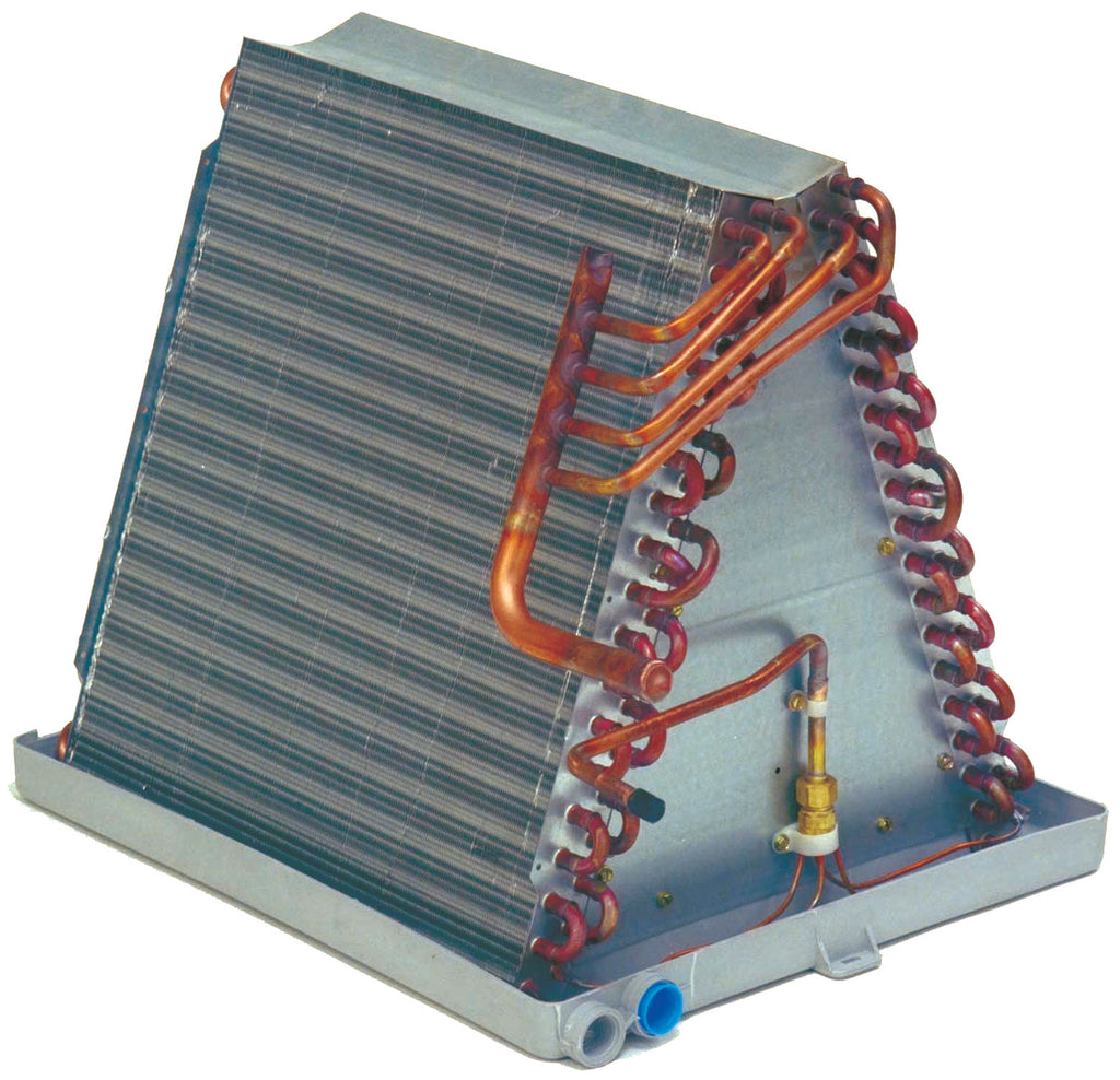 Evaporator A-coil for use with home air conditioner or heat pump system.