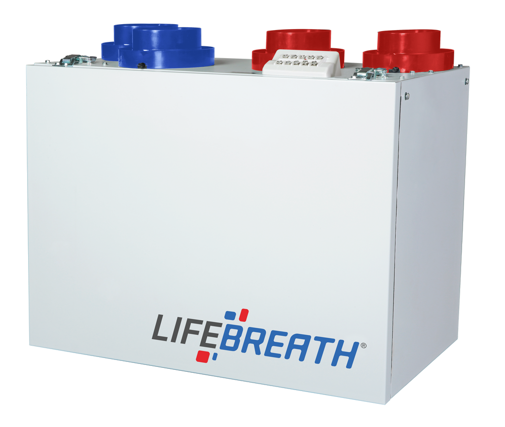 Front view of a lifebreath RNC6-ES HRV air exchanger system
