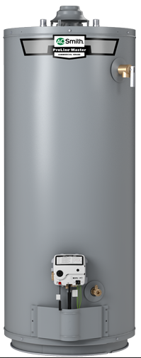 AO Smith ProLine Master Atmostpheric Vent Tank Water Heater available in 40 gallon or 50 gallon models. Offered by BPH Sales across most of Canada. Contact us for more information regarding all your home HVAC, hot water, or clean air questions and solutions. BPH Sales - proudly serving Canadians with quality products.