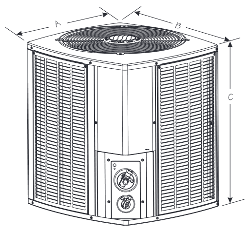 Armstrong Air ASCU13LE residential Air conditioner condensing unit drawing