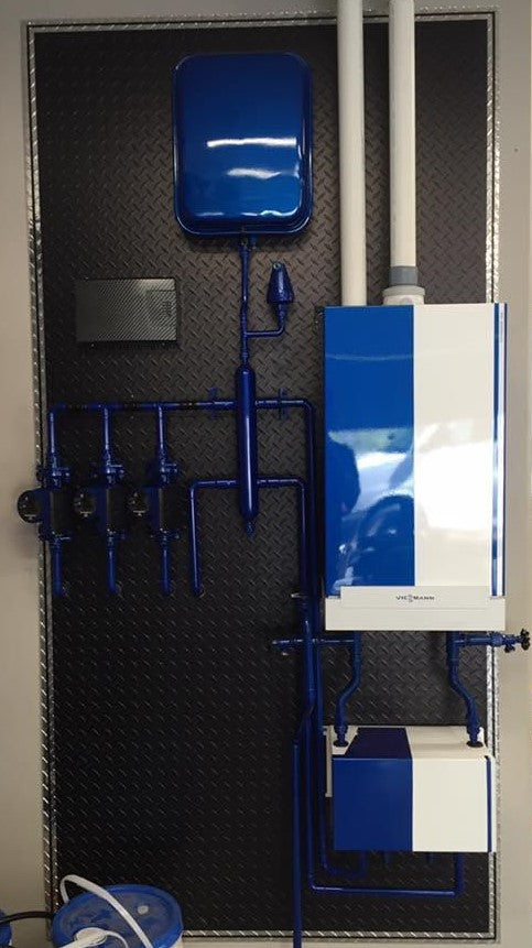 Blue custom boiler board design from BPH Sales