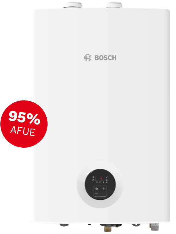 Bosch 5200 Singular Combi Gas Boiler, VRC-140, is a high-effiency gas combi unit that will heat your home and provide domestic hot water for up to 3 showers and a dishwasher at once. 7.7 GPM, on-demand unlimited hot water production!