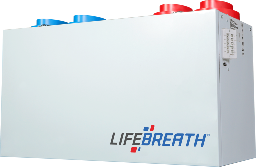 Lifebreath 205 MAX HRV Residential Air Exchanger is Energy star certified and can provide up to 179 CFM of air flow for your home, apartment, or condo! Improve your home IAQ with a Lifebreath MAX high efficiency Heat Recovery Ventilator