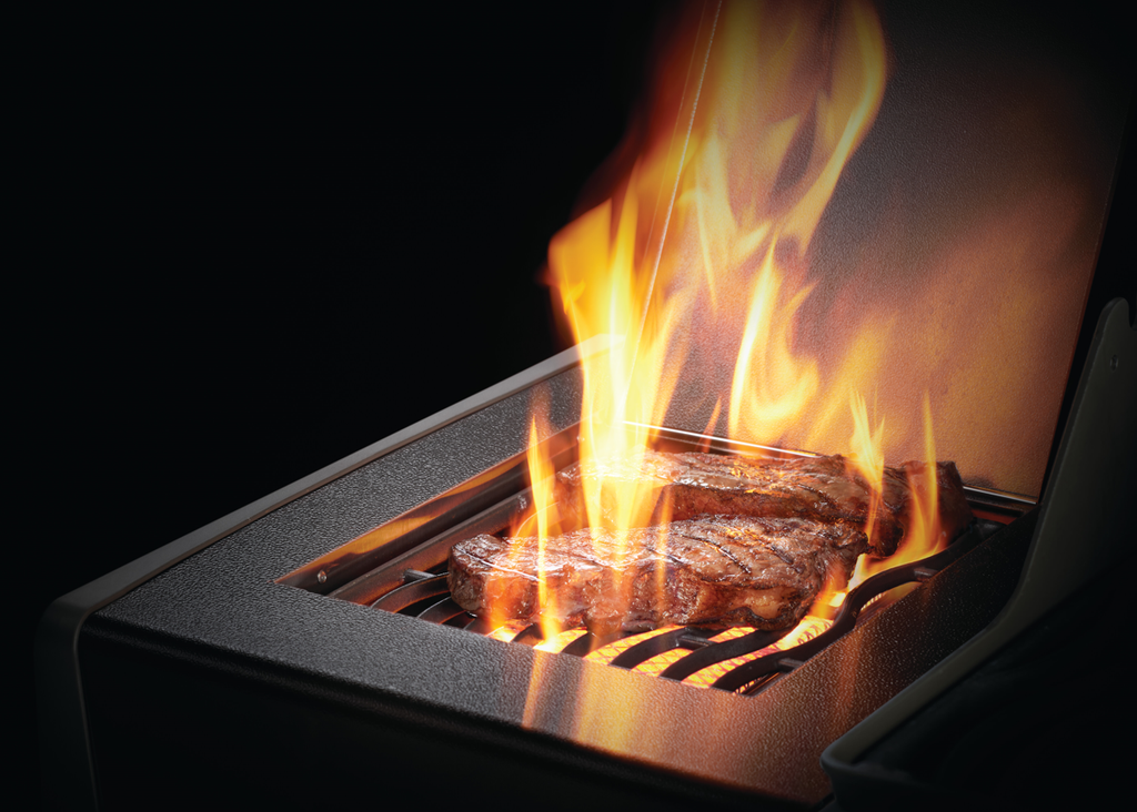 Napoleon Rogue XT SIB grills come with the built-in sizzle zone side burners for searing your food, sealing in all that goodness.The Rogue XT SIB series of grills all feature built-in, high temperature sizzle zone side infrared burners for searing your foods.