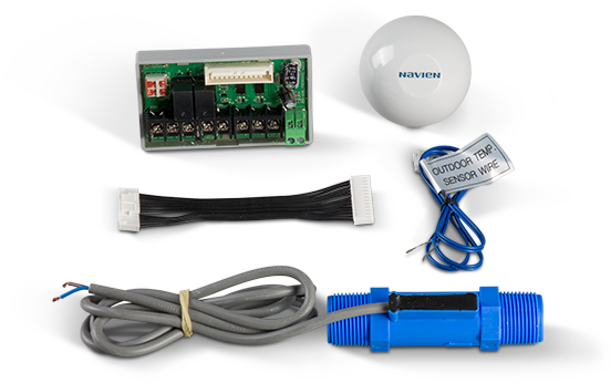 Navien H2Air Kit, PNDB-000001, is a kit used to convert your NPE-A2 tankless water heater into both a DHW supply and back-up or supplemental hot water heating source