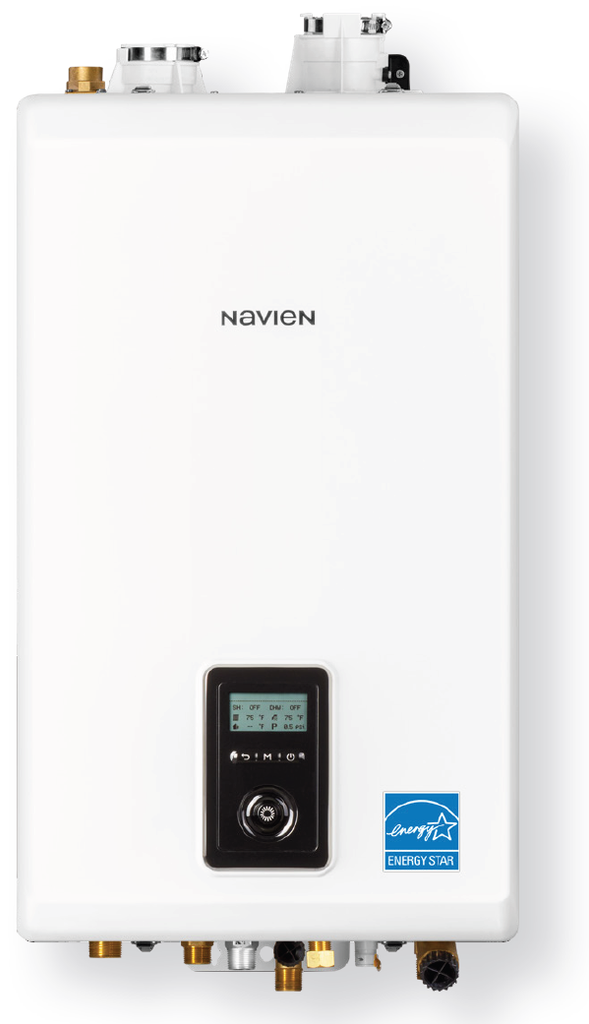 High efficiency, 95% AFUE Navien NCB-H combi gas boilers come in a variety of sizes to fit any homes domestic hot water, DHW, needs and home heating