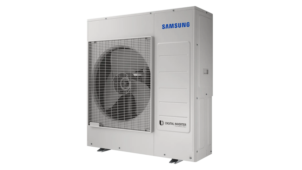 The Samsung FJM multi-zone systems can support from 2 to 5 zones. This smaller condensing unit supports up to 24,000 BTU/hr of indoor units
