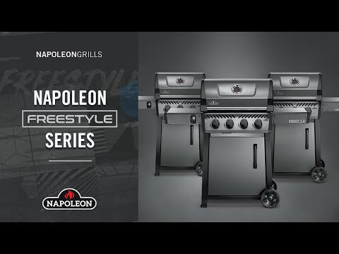 Napoleon Freestyle gas barbecues are budget friendly, high quality barbecues. the best bang for your buck. two sizes available to fit any grilling occasion.